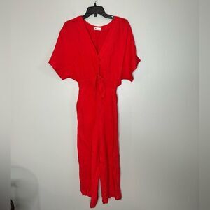 Vernacular Tie Front Jumpsuit